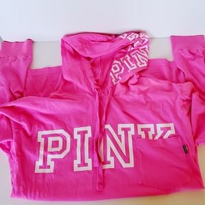 SOLD Victoria's Secret PINK long sleeve hoodie Shirt